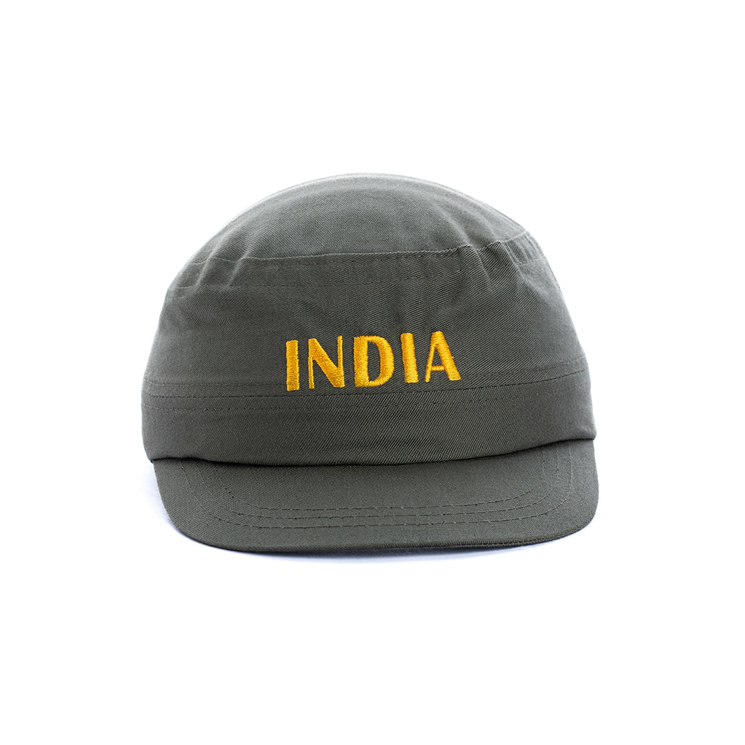 Olive Green Embroided Cap