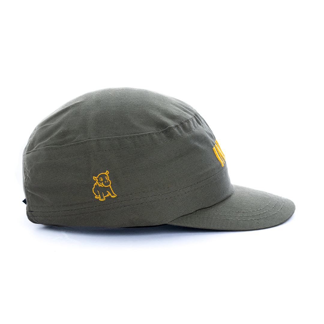Olive Green Embroided Cap