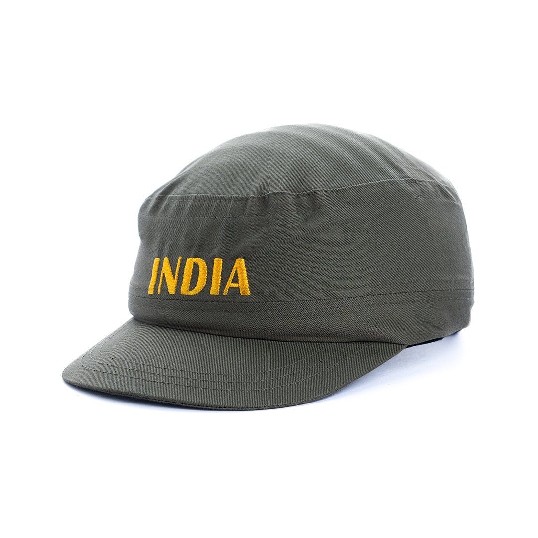 Olive Green Embroided Cap