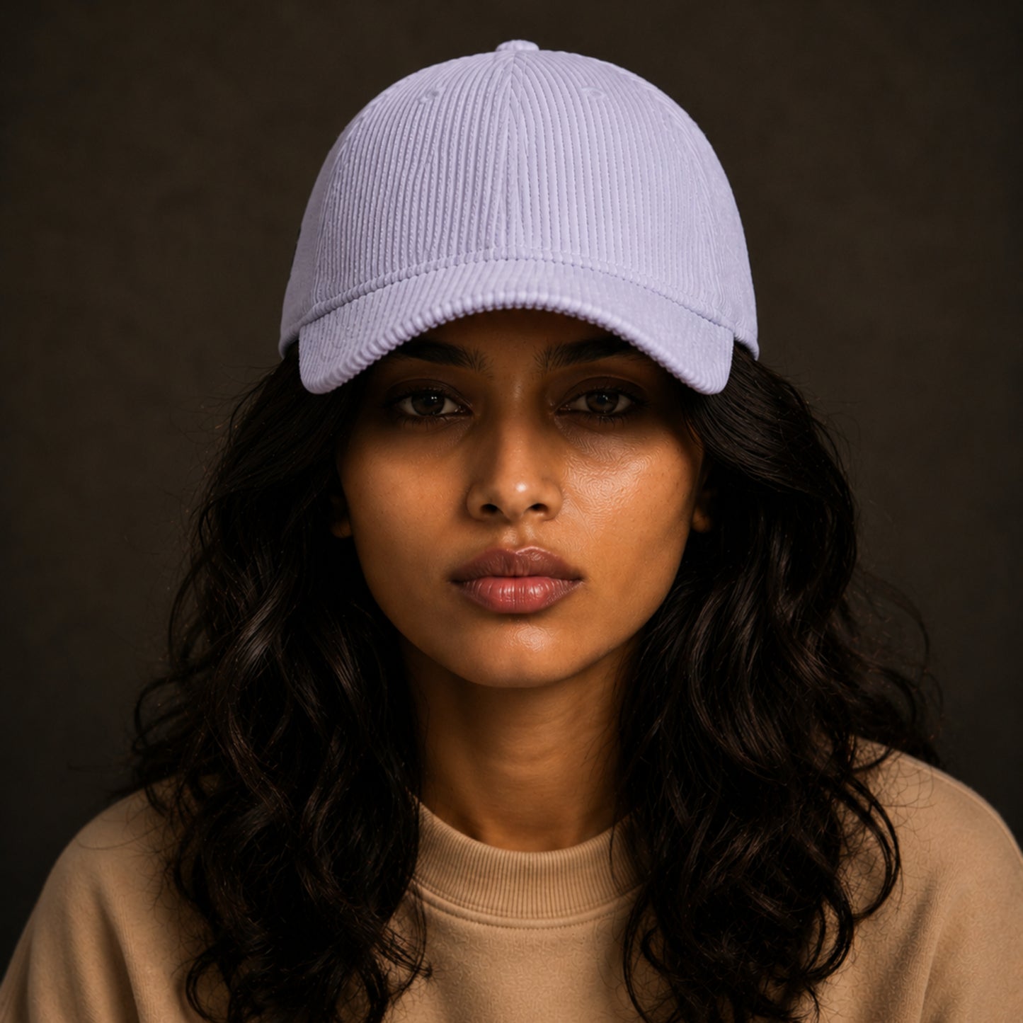 Grey Corduroy Cap