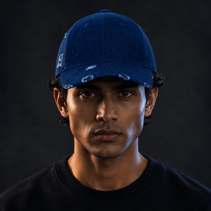 Distress Denim Cap