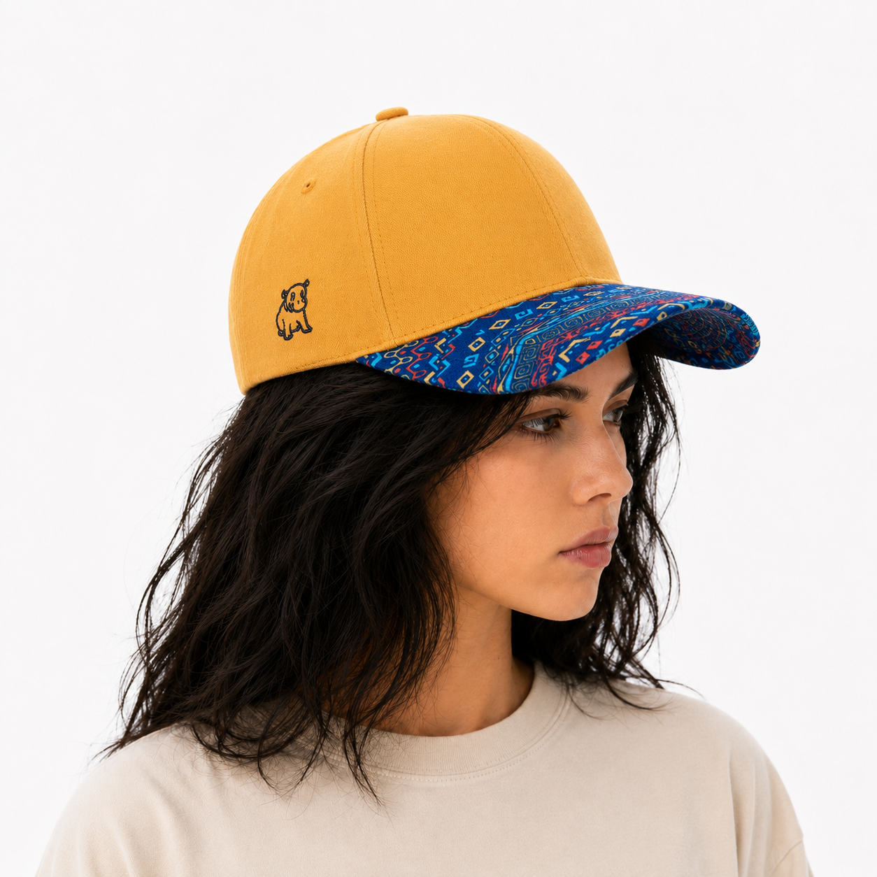Yellow Patterned Cap