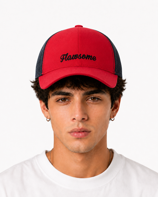 Flawsome Red Trucker Cap