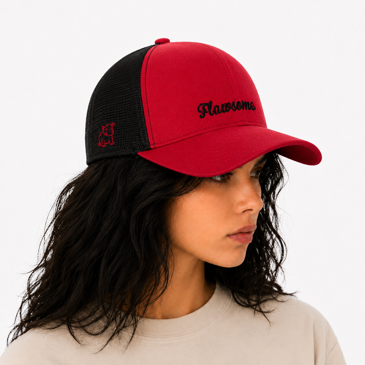 Flawsome Red Trucker Cap