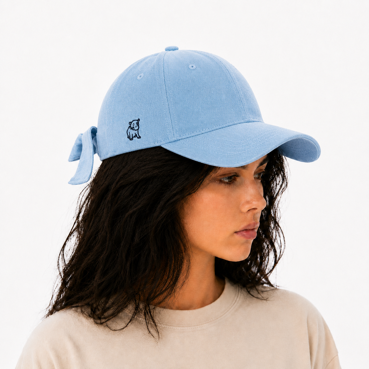 Denim Bow Cap