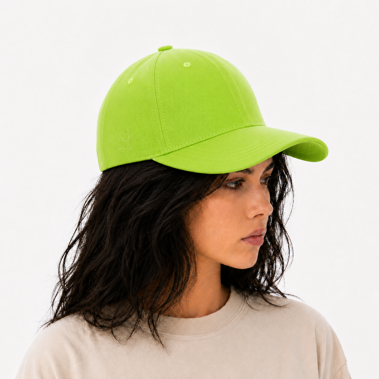 Harlequin Green Cap