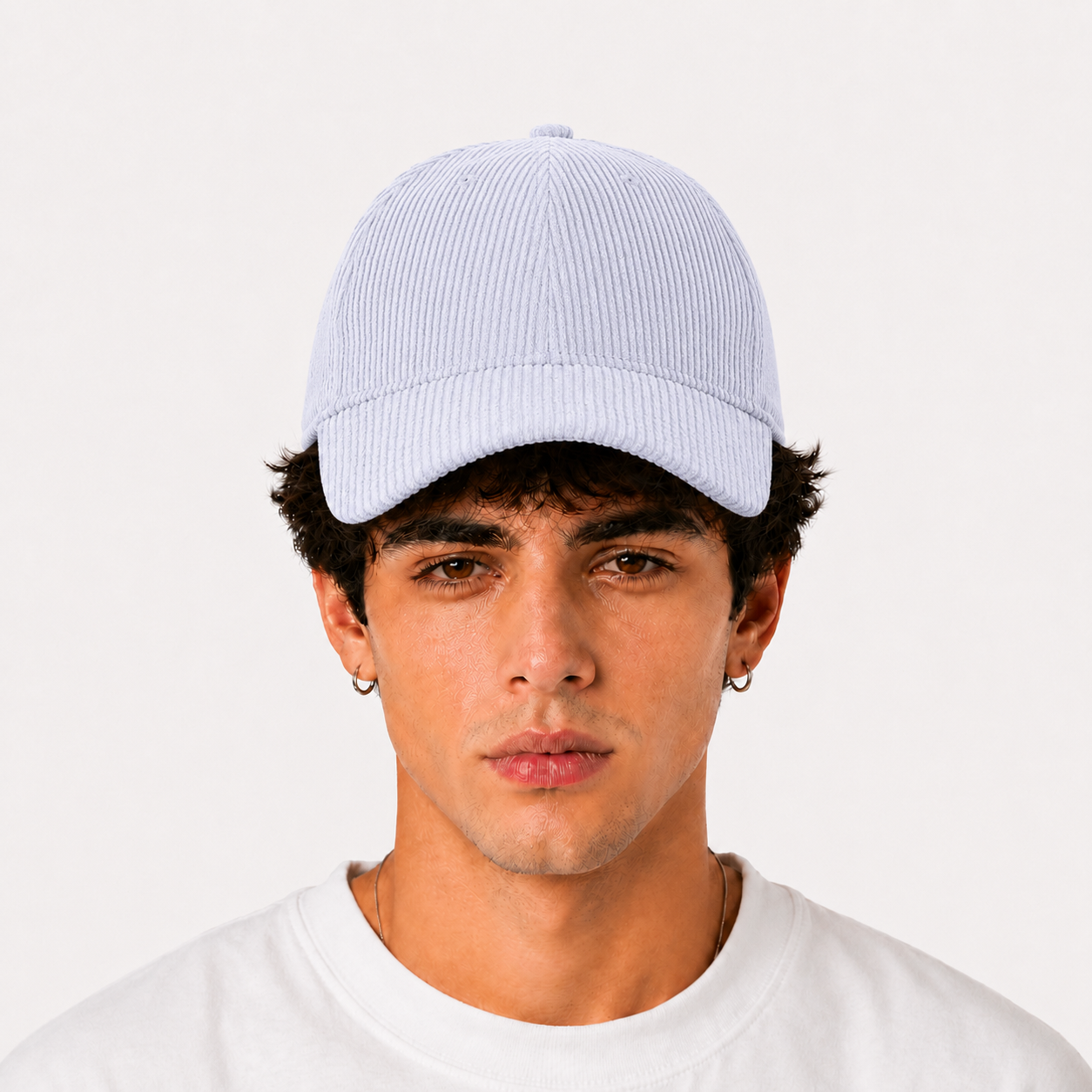 Grey Corduroy Cap