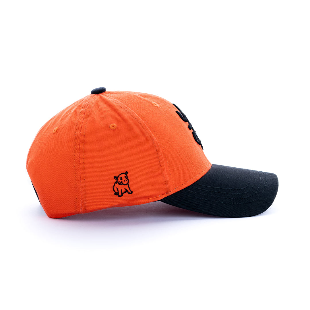 Orange Embroided Cap