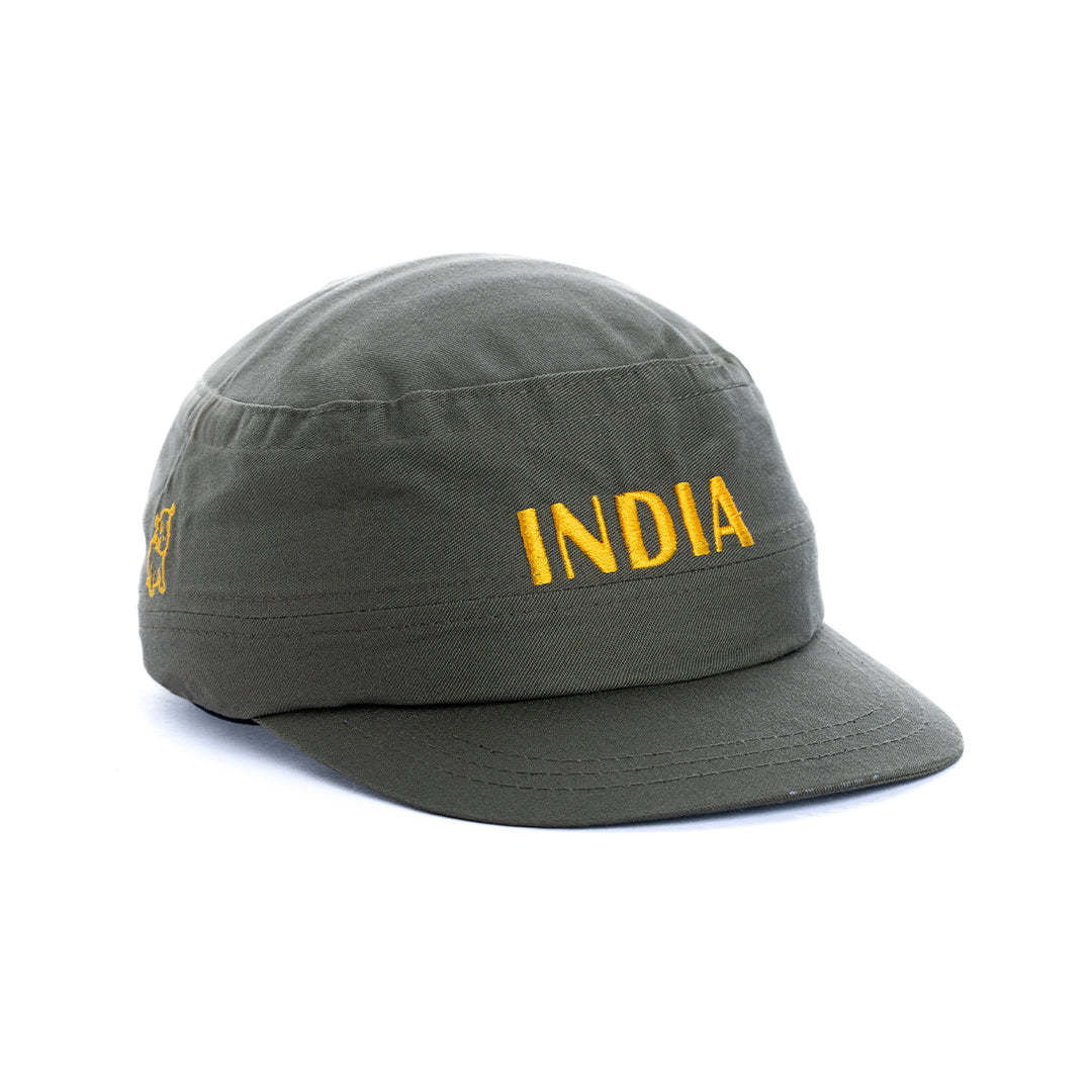 Olive Green Embroided Cap