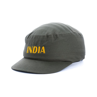 Olive Green Embroided Cap